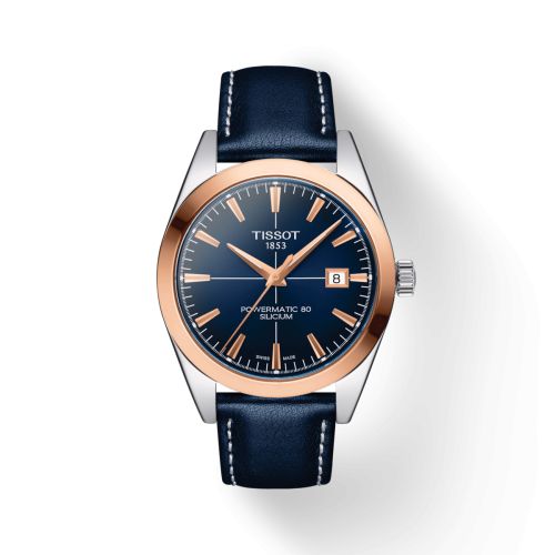 Tissot Gentleman Powermatic Stainless Steel - Red Gold / Brown / Strap